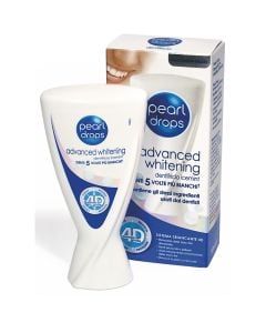 Pastë dhëmbësh me efekt zbardhues të avancuar, Pearl Drops, plastikë, 50 ml, e bardhë dhe blu, 1 copë