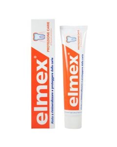 Toothpaste for protection against caries, Elmex, plastic, 75 ml, white and red, 1 piece
