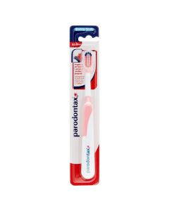 Toothbrush for gum protection, Parodontax, plastic, 22x5 cm, white, blue and red, 1 piece