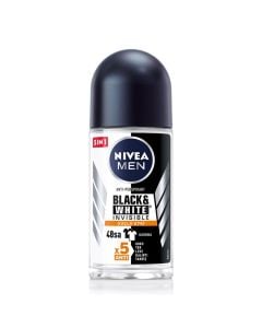 Roll-on deodorant for men Black&White Ultimate Impact, Nivea, plastic and glass, 50 ml, white, blue and black, 1 piece