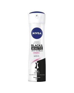 Antidjersë sprai për femra Black&White Original, Nivea, plastikë dhe metal, 150 ml, rozë, e bardhë dhe e zezë, 1 copë