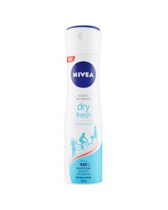 Spray deodorant for women Dry Fresh, Nivea, plastic and metal, 150 ml, light blue and white, 1 piece