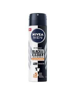Antidjersë sprai për meshkuj Black&White Ultimate Impact, Nivea, plastikë dhe metal, 150 ml, e bardhë, portokalli dhe e zezë, 1 copë
