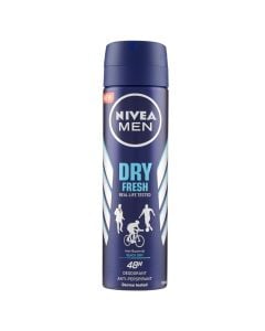 Antidjersë sprai për meshkuj Dry Fresh, Nivea, plastikë dhe metal, 150 ml, blu, 1 copë