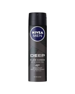 Antidjersë sprai për meshkuj Deep, Nivea, plastikë dhe metal, 150 ml, e zezë, 1 copë