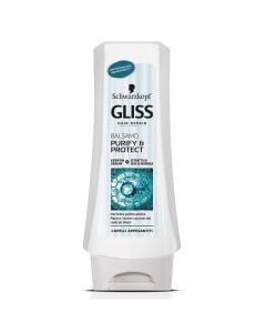 Balsam riparues për flokët Purify & Protect, Gliss, plastikë, 200 ml, e bardhë dhe e kaltër, 1 copë