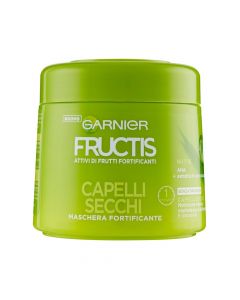 Maskë ushqyese për flokë të thatë Fructis, Garnier, plastikë, 300 ml, e gjelbër, 1 copë