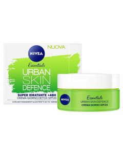 Krem detoksikues për trajtimin e fytyrës gjatë ditës, Urban Skin Defence, Nivea, plastikë dhe qelq, 50 ml, e gjelbër, 1 copë