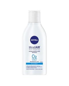 3 in 1 micellar water, MicellAir, Nivea, plastic, 400 ml, transparent and blue, 1 piece