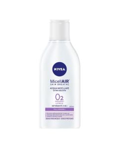 3 in 1 micellar water, Extra Delicate, Nivea, plastic, 400 ml, transparent and purple, 1 piece