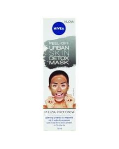 Maskë detoksikuese peel-off për trajtimin e fytyrës, Urban Detox, Nivea, plastikë, 75 ml, gri, 1 copë