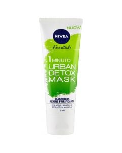 Maskë detoksikuese për trajtimin e fytyrës, Urban Detox, Nivea, plastikë, 75 ml, e gjelbër, 1 copë