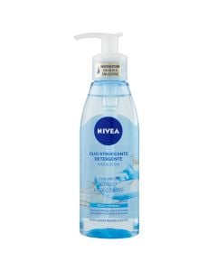Vaj për pastrimin e lëkurës së fytyrës dhe syve, Nivea, plastikë, 150 ml, blu dhe transparente, 1 copë