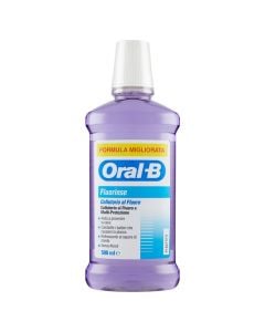 Shpëlarës për gojën, Fluorinse, Oral-B, plastikë, 500 ml, transparente dhe blu, 1 copë