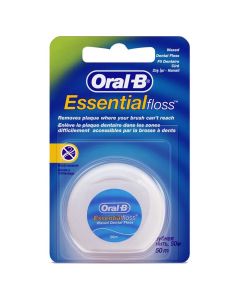Dental floss, Essential, Oral-B, nylon, 50 m, white, 1 piece
