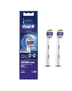 Koka zëvendësuese për furçë dhëmbësh elektrike, Vitality 3D White, Oral-B, plastikë, 22x6x1.8 cm, e bardhë dhe blu, 2 copë