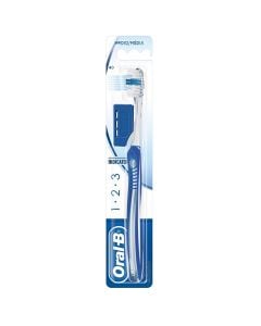 Furçë dhëmbësh 40 Medium, Indicator, Oral-B, plastikë, 22x5 cm, blu, 1 copë