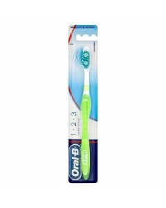 Furçë dhëmbësh 40 Medium, Shiny Clean, Oral-B, plastikë, 22x5 cm, e gjelbër, 1 copë
