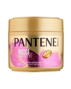 Maskë flokësh për flokë me onde, Pantene, plastikë, 300 ml, gold dhe e rozë, 1 copë