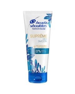 Hair conditioner for straight hair, Supreme Smooth, Head & Shoulders, plastic, 220 ml, white and blue, 1 piece