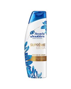 Moisturizing anti-dandruff shampoo, Supreme Moisture, Head & Shoulders, plastic, 225 ml, white, blue and gold, 1 piece