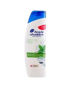 Shampo freskuese kundër zbokthit, Menthol Fresh, Head & Shoulders, plastikë, 250 ml, e bardhë dhe e gjelbër, 1 copë