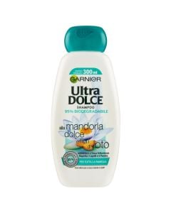 Shampoo for children and adults, Ultra Dolce, Garnier, plastic, 300 ml, white and green, 1 piece