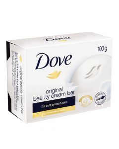 Solid soap bar, Original, Dove, paper, 100 g, white and blue, 1 piece