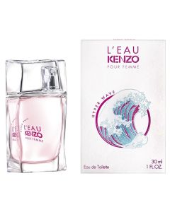 Parfum për femra, L'Eau pour Femme Hyper Wave, Kenzo, EDT, qelq, 30 ml, rozë dhe e bardhë, 1 copë