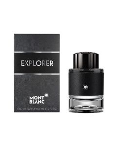 Eau de parfum (EDP) for men, Explorer, Mont Blanc, glass and plastic, 60 ml, black and silver, 1 piece