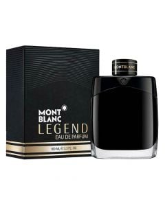 Eau de parfum (EDP) for men, Legend, Mont Blanc, glass and plastic, 100 ml, black and gold, 1 piece