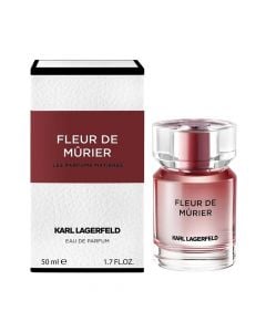 Eau de parfum (EDP) për femra, Fleur de Mûrier, Karl Lagerfeld, qelq, 50 ml, e kuqe dhe e bardhë, 1 copë