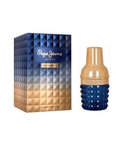 Eau de parfum (EDP) for men, Celebrate for Him, Pepe Jeans, glass and metal, 30 ml, blue and gold, 1 piece