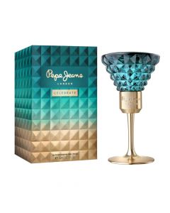 Eau de parfum (EDP) for women, Celebrate for Her, Pepe Jeans, glass and metal, 30 ml, turquoise and gold, 1 piece