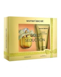 Set eau de parfum (EDP) dhe locion për trupin për femra, Gold Seduction, Women'Secret, qelq dhe plastikë, 100+200 ml, gold, 2 copë