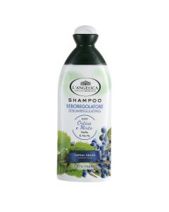 Sebum-regulating shampoo, L'Angelica, plastic, 250 ml, white and green, 1 piece