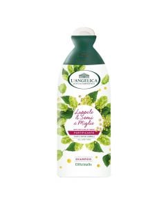 Sebum-regulating shampoo, L'Angelica, plastic, 250 ml, white and green, 1 piece