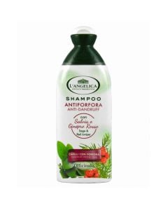 Anti-Dandruff shampoo, L'Angelica, plastic, 250 ml, white and green, 1 piece