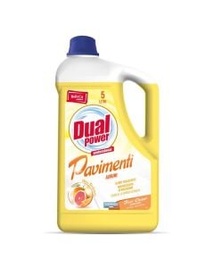Cleaning detergent for pavements, Dual Power, plastic, 5 l, yellow, 1 piece