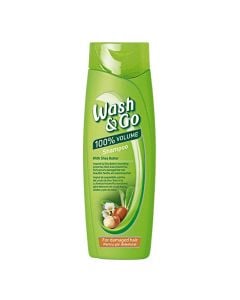 Hair shampoo for volume, with nourishing effect, Wash & Go, plastikë, 400 ml, green, 1 piece