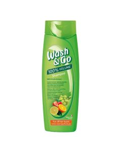 Hair shampoo for volume, Wash & Go, plastikë, 400 ml, green, 1 piece