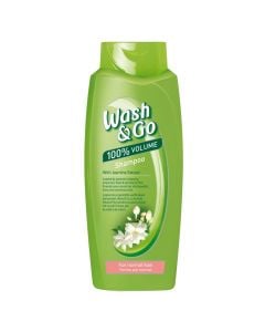 Shampo flokësh për volum, me efekt hidratues, Wash & Go, plastikë, 750 ml, e gjelbër, 1 copë
