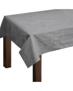 Tablecloth with 12 napkins, Cotton & Color, cotton, 140x240 cm, gray and beige, 1 piece