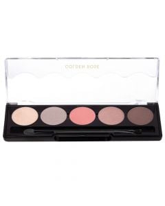 Palette with 5 eyeshadows, 106 Nude Pink, Professional Palette, Golden Rose, plastic, 8 g, beige, brown and pink, 1 piece