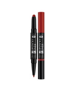 2 in 1 lipliner and lipstick, 04 Red Intense, Deborah, plastic, 1.3 g, red, 1 piece