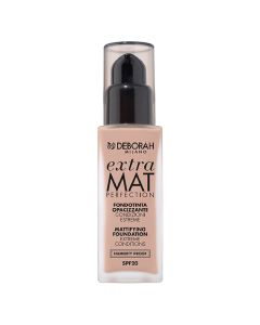 Fondatinë e lëngshme sprai për makeup, 01 Fair, Extra Mat Perfection, Deborah, plastikë dhe qelq, 30 ml, bezhë, 1 copë