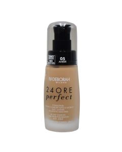 Liquid makeup foundation spray, 05 Amber, 24 Ore, Deborah, plastic and glass, 30 ml, beige, 1 piece