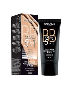 5 in 1 skin perfector makeup foundation, 01 Fair, BB Cream, Deborah, plastic, 30 ml, beige, 1 piece