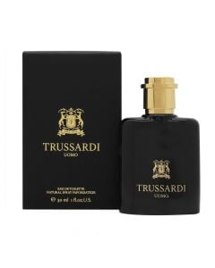 Parfum për meshkuj, Trussardi, Uomo, EDT, qelq, 30 ml, e zezë dhe gold, 1 copë