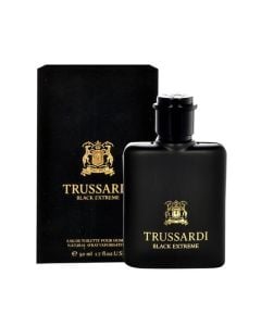 Eau de toilette (EDT) for men, Uomo Black Extreme, Trussardi, glass, 50 ml, black and gold, 1 piece